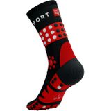 Шкарпетки Compressport Hiking Socks - black/ red/ white