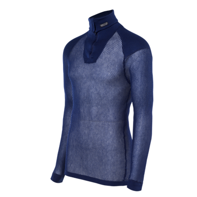 Термобілизна Brynje Super Thermo Zip Polo Shirt зі вставкою - темно-синій