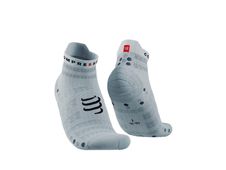 Шкарпетки Compressport Pro Racing Socks v4.0 Ultralight Run Low - білий/сплав