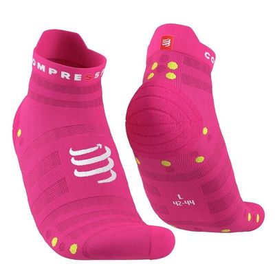 Шкарпетки Compressport Pro Racing Socks v4.0 Run Low - флуоресцентний/рожевий - T3