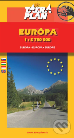 Туристична карта Európa 1:3 750 000